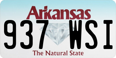AR license plate 937WSI