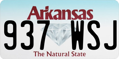 AR license plate 937WSJ