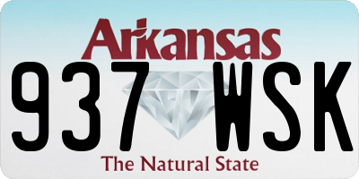 AR license plate 937WSK