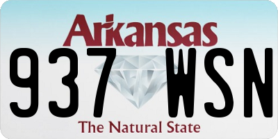 AR license plate 937WSN