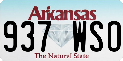AR license plate 937WSO