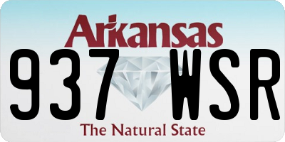 AR license plate 937WSR