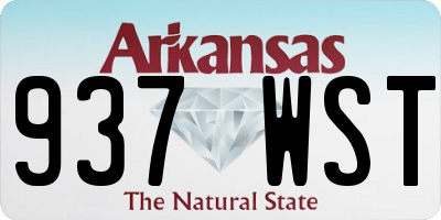 AR license plate 937WST