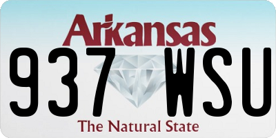AR license plate 937WSU