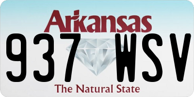 AR license plate 937WSV