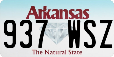 AR license plate 937WSZ