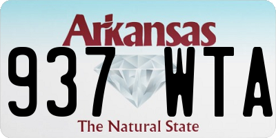 AR license plate 937WTA