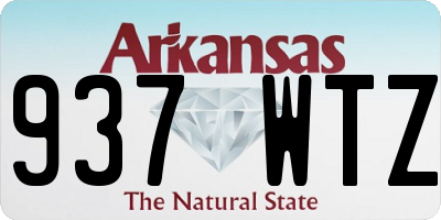 AR license plate 937WTZ