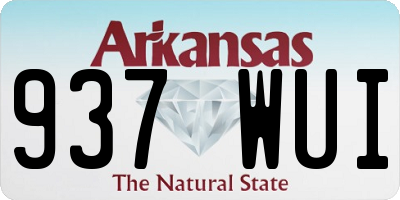 AR license plate 937WUI