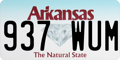 AR license plate 937WUM