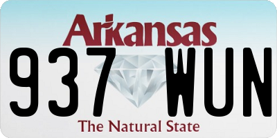 AR license plate 937WUN