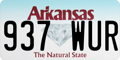 AR license plate 937WUR