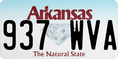 AR license plate 937WVA