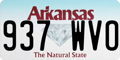 AR license plate 937WVO