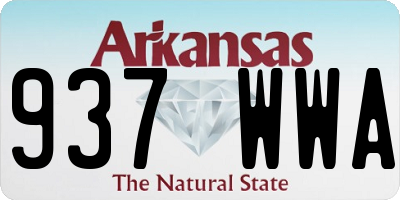AR license plate 937WWA