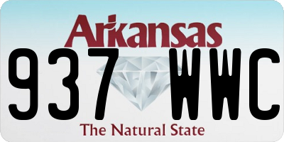 AR license plate 937WWC