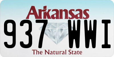 AR license plate 937WWI