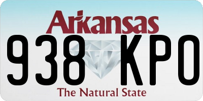 AR license plate 938KPO