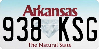 AR license plate 938KSG