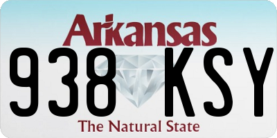 AR license plate 938KSY