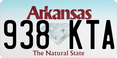 AR license plate 938KTA