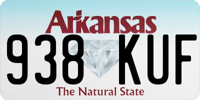 AR license plate 938KUF