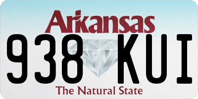 AR license plate 938KUI