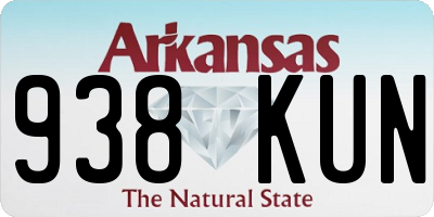 AR license plate 938KUN