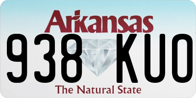 AR license plate 938KUO