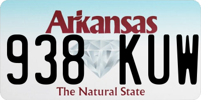 AR license plate 938KUW