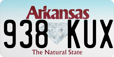 AR license plate 938KUX