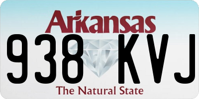 AR license plate 938KVJ