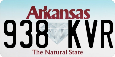 AR license plate 938KVR