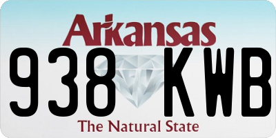 AR license plate 938KWB