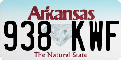 AR license plate 938KWF