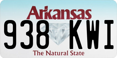 AR license plate 938KWI