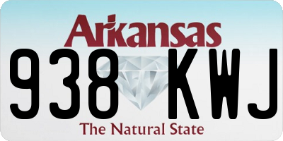 AR license plate 938KWJ