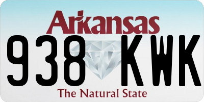 AR license plate 938KWK