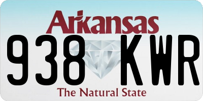 AR license plate 938KWR