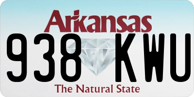 AR license plate 938KWU