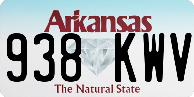 AR license plate 938KWV