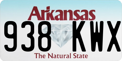 AR license plate 938KWX