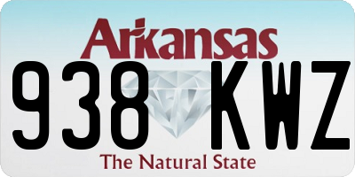 AR license plate 938KWZ