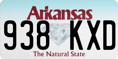 AR license plate 938KXD
