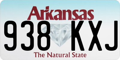 AR license plate 938KXJ