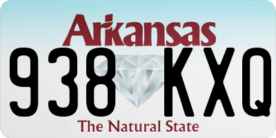 AR license plate 938KXQ