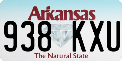 AR license plate 938KXU