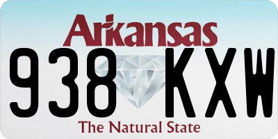 AR license plate 938KXW