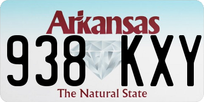 AR license plate 938KXY