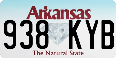 AR license plate 938KYB